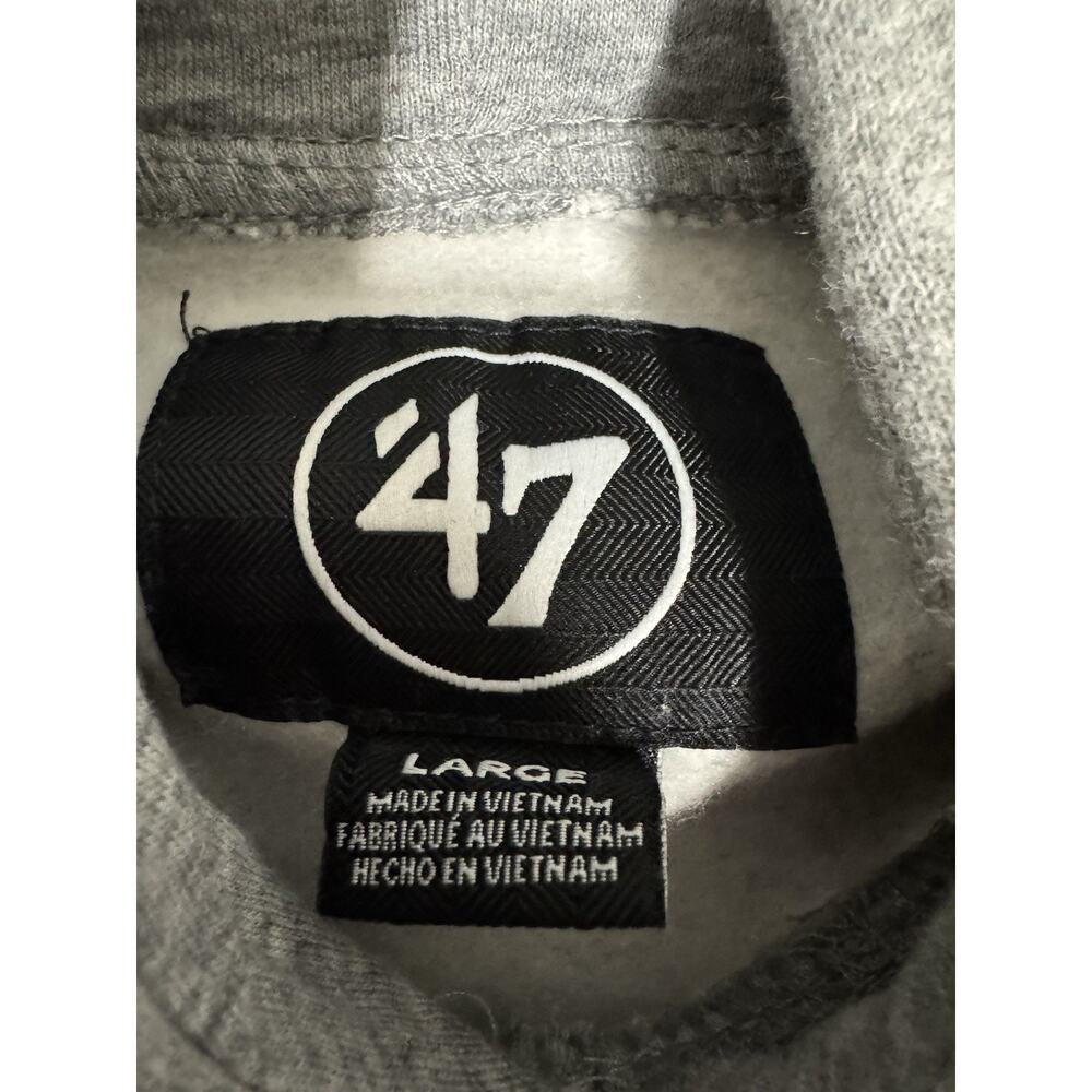 NWT Men’s ‘47 Brand Baltimore Ravens Hoodie Large Grey L Sweatshirt - Picture 3 of 9